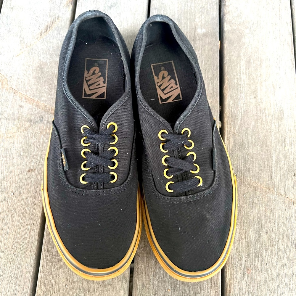 Vans “Authentic Shoe” in Black with Gum sole